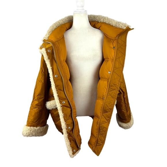 STAND STUDIO Dorothy Coat Down Jacket Caramel/Natural White Size 44 USA 12 - Picture 12 of 16